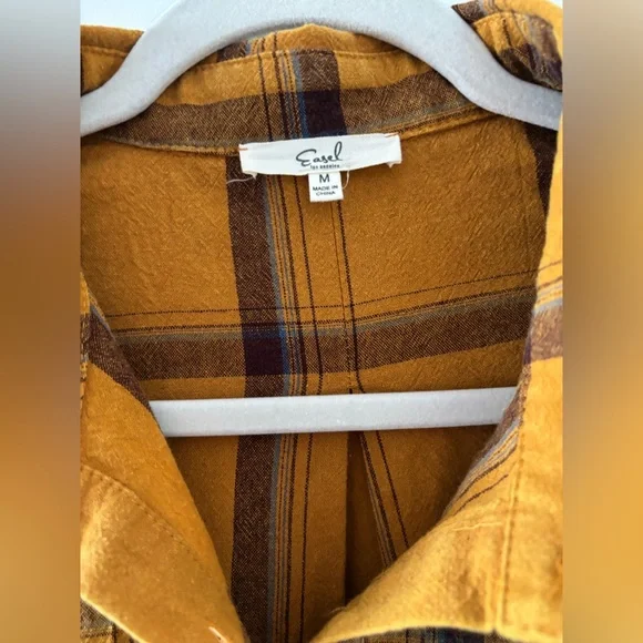 NWOT - Embroidered Flannel Babydoll Top - Picture 3 of 9